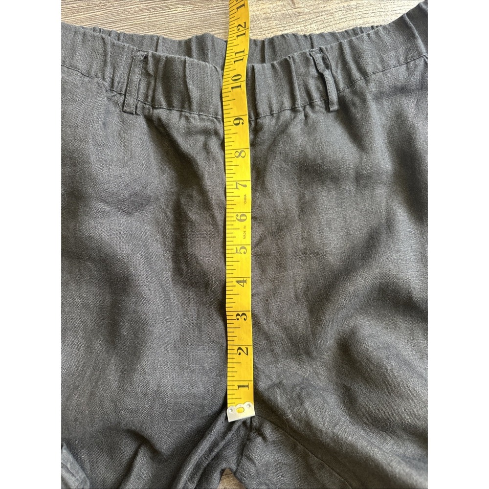 Quince 100% European Linen Wide Leg Pants Womens Medium Solid Black - Picture 13 of 14